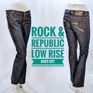 Rock & Republic Low Rise Boot-Cut Jeans. Kasandra
